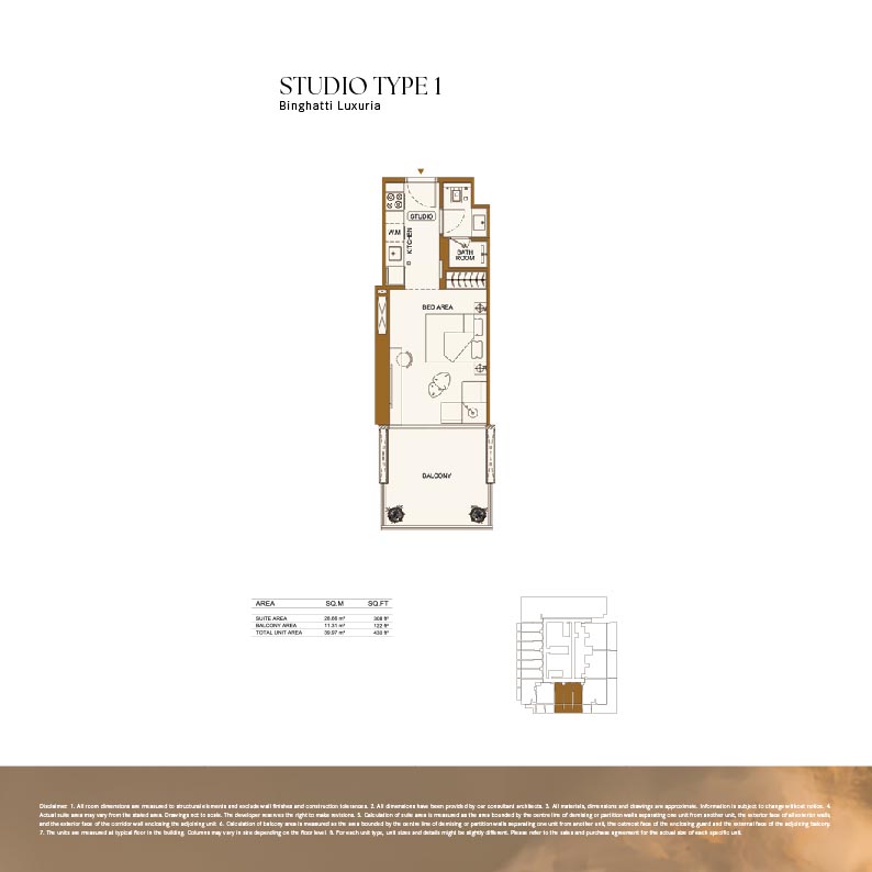 Binghatti Luxuria floor plan 1