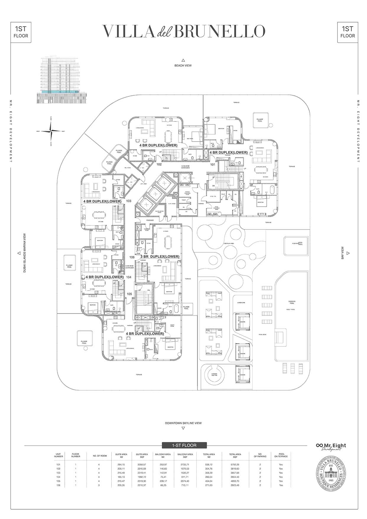Villa del Brunello at Dubai Islands floor plan 1