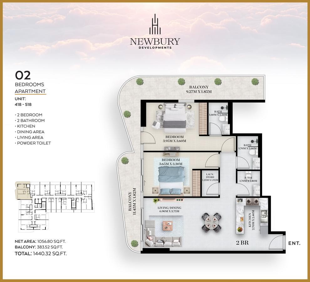 Chapter 01 by Newbury floor plan 4