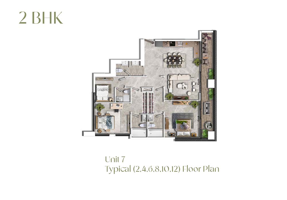 Al Ghaf 2 at Al Furjan floor plan 2
