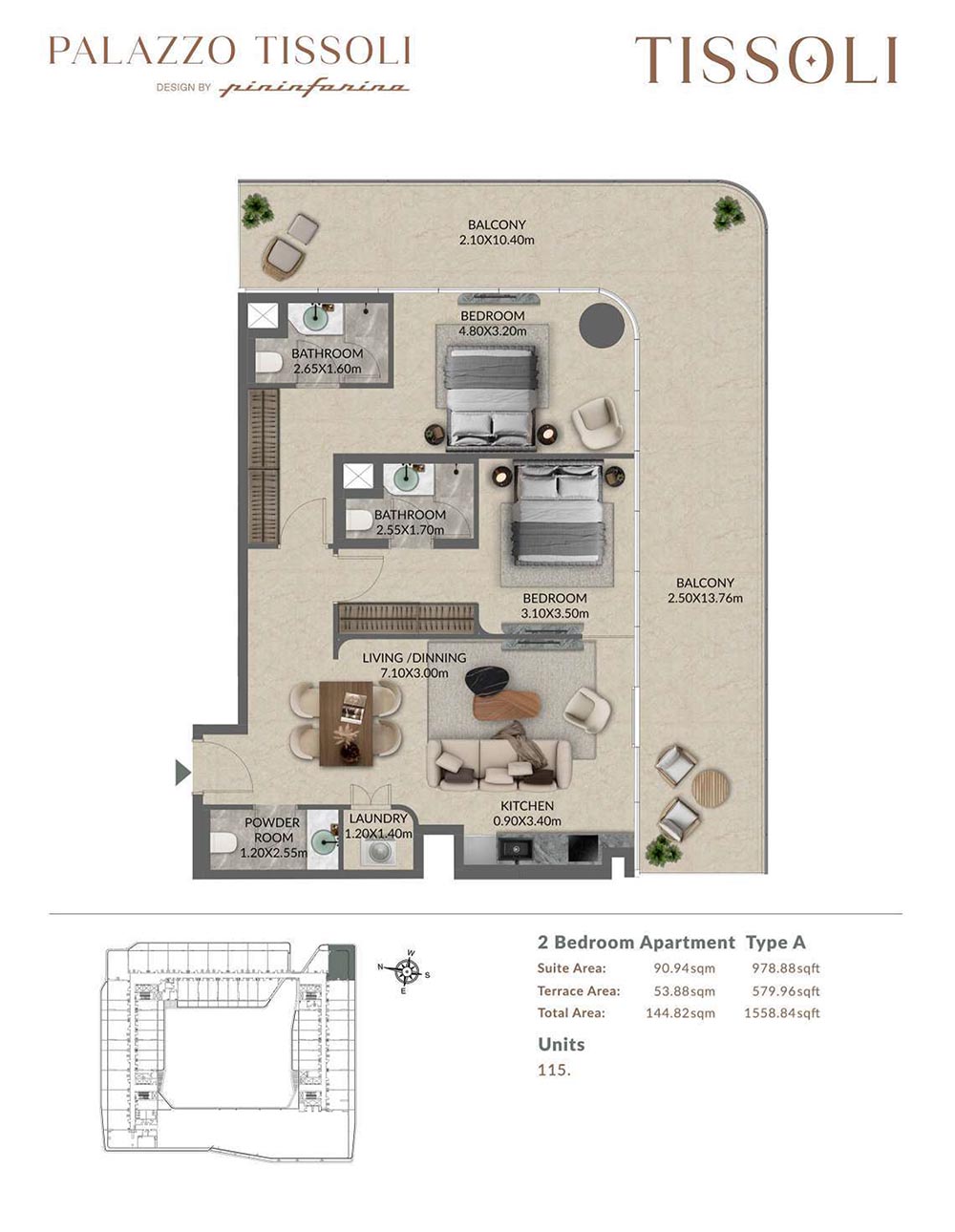 Palazzo Tissoli at Al Marjan floor plan 4