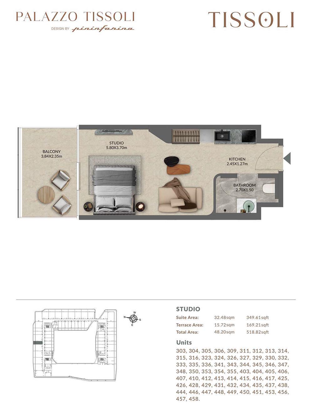 Palazzo Tissoli at Al Marjan floor plan 1