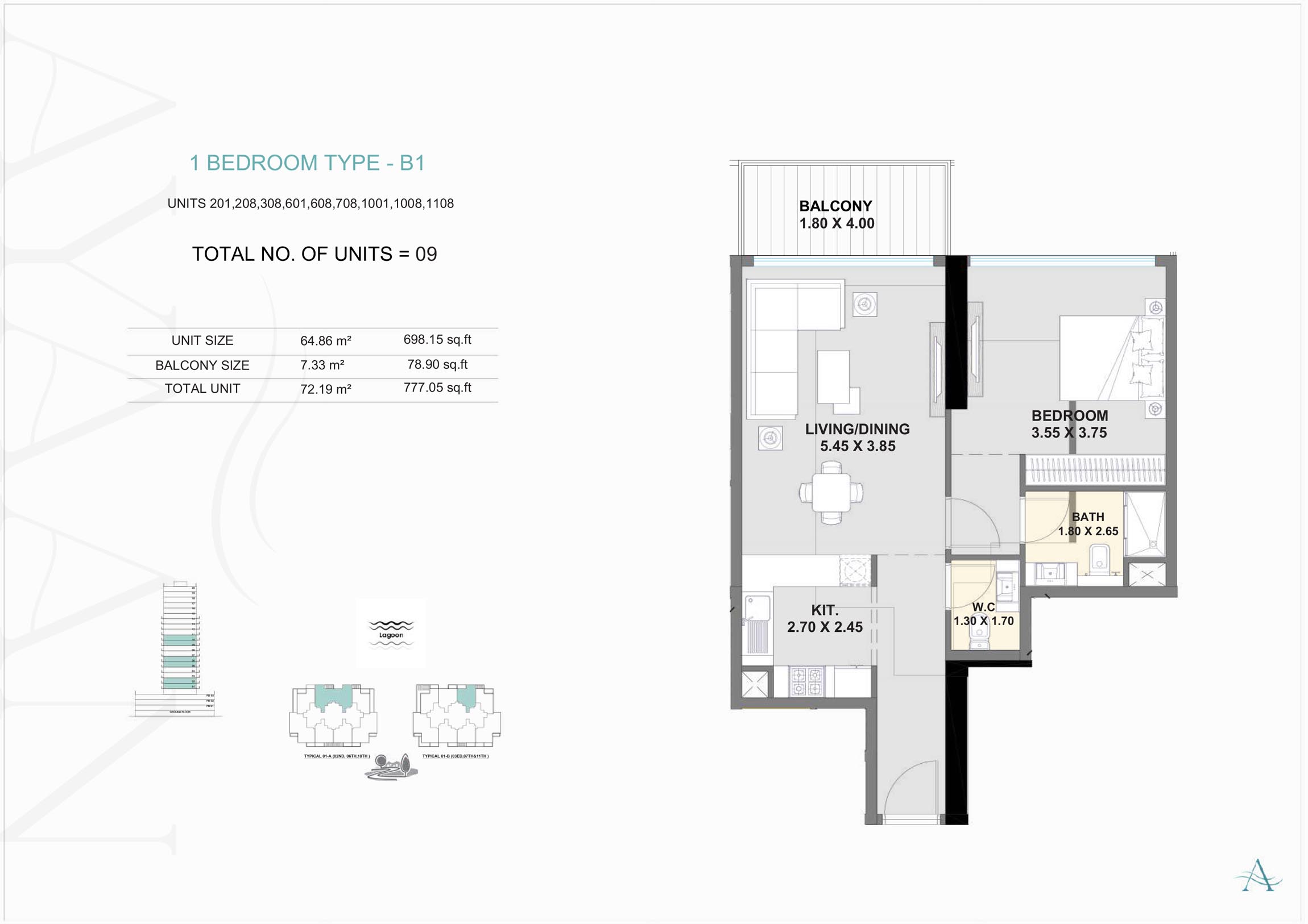 Ayaan Heights 1 at Meydan floor plan 1