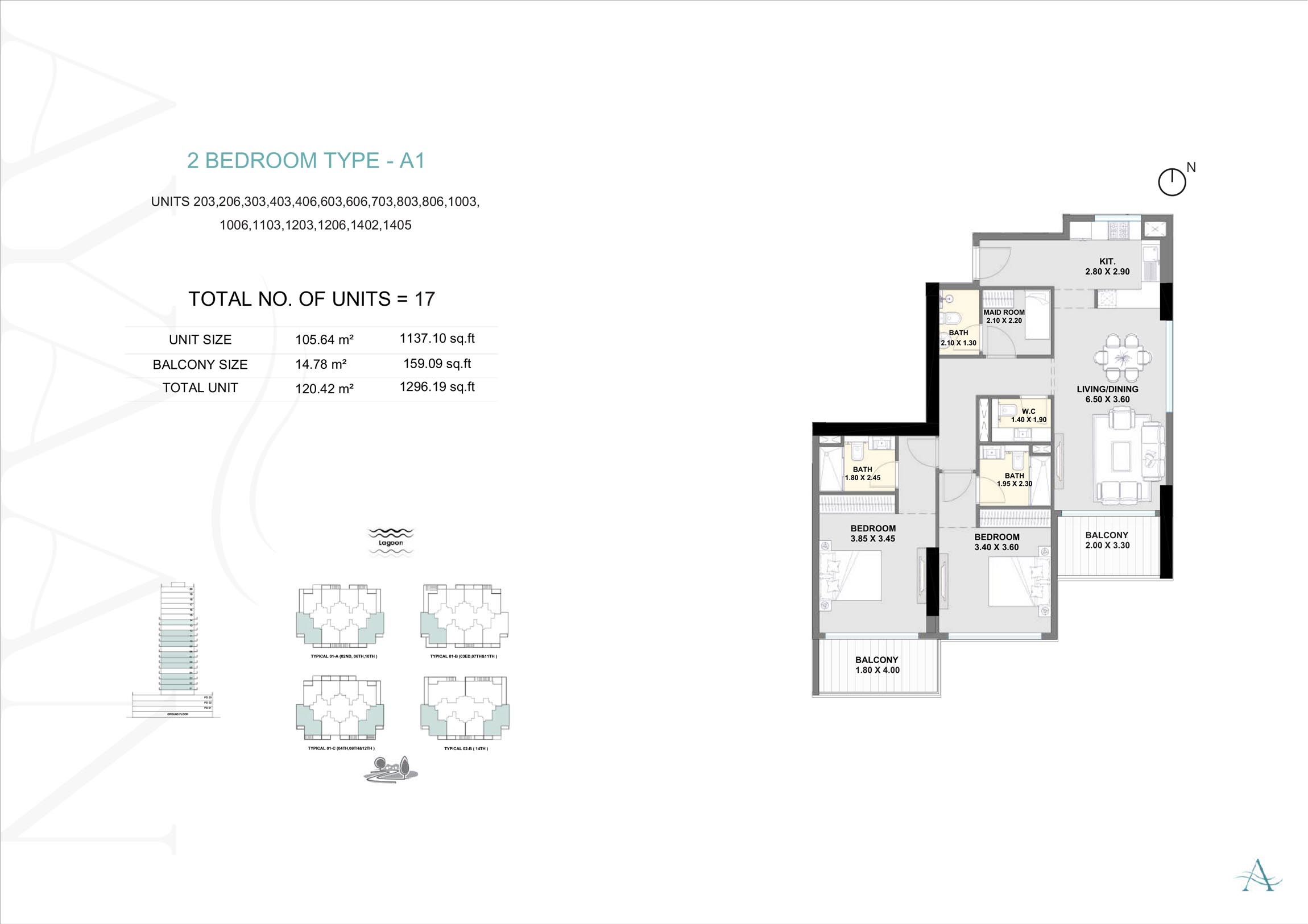 Ayaan Heights 1 at Meydan floor plan 2