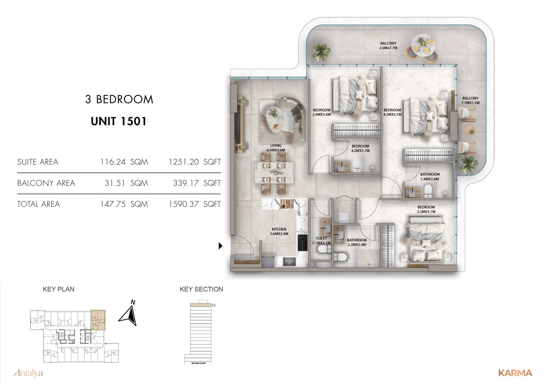 Antalya at Dubai Sports City floor plan 4