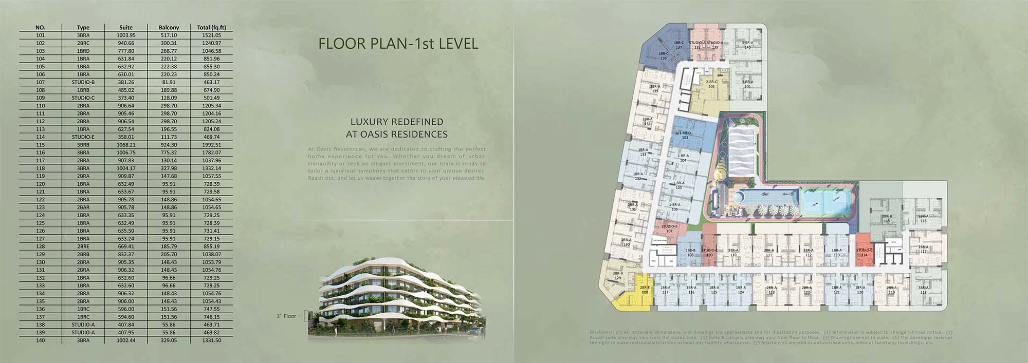 Oasis Residences at Dubai South floor plan 3