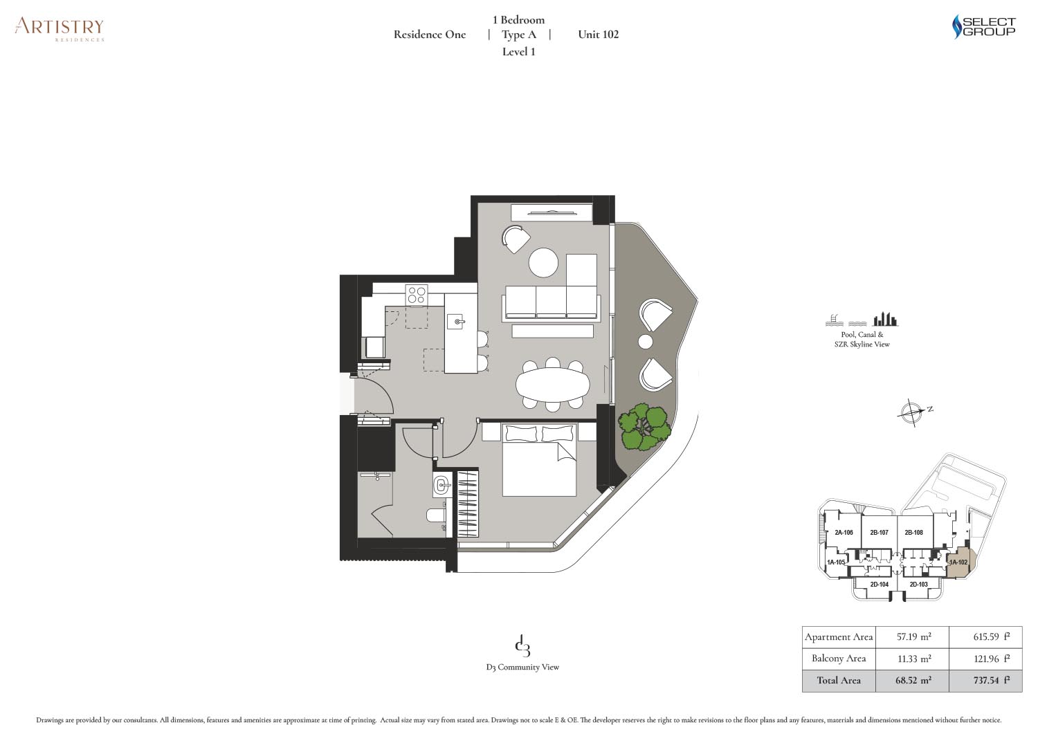 Artistry Two Residences at D3 floor plan 1