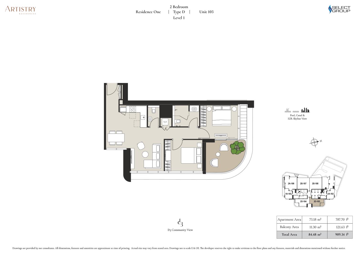 Artistry Two Residences at D3 floor plan 3