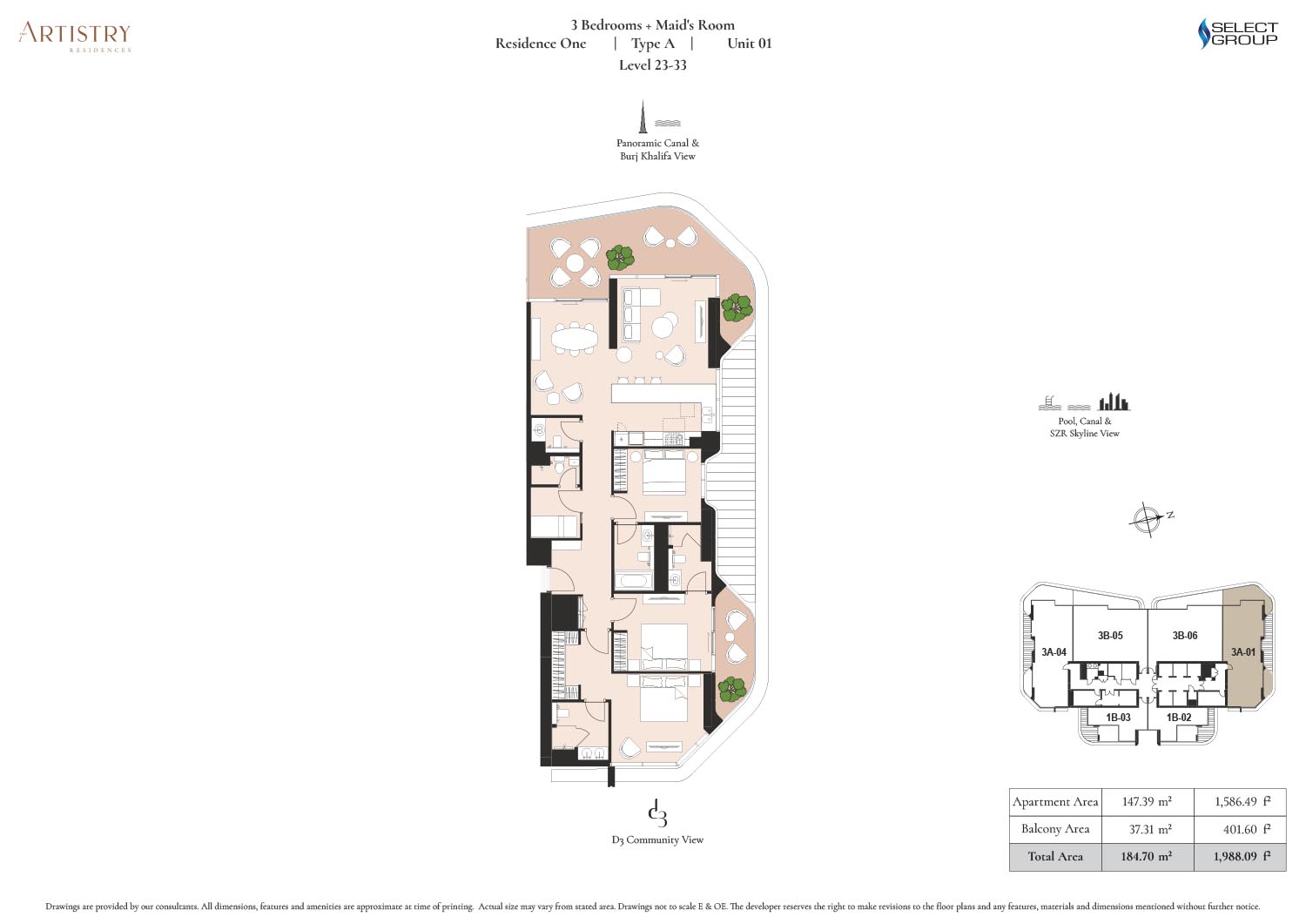 Artistry Two Residences at D3 floor plan 4