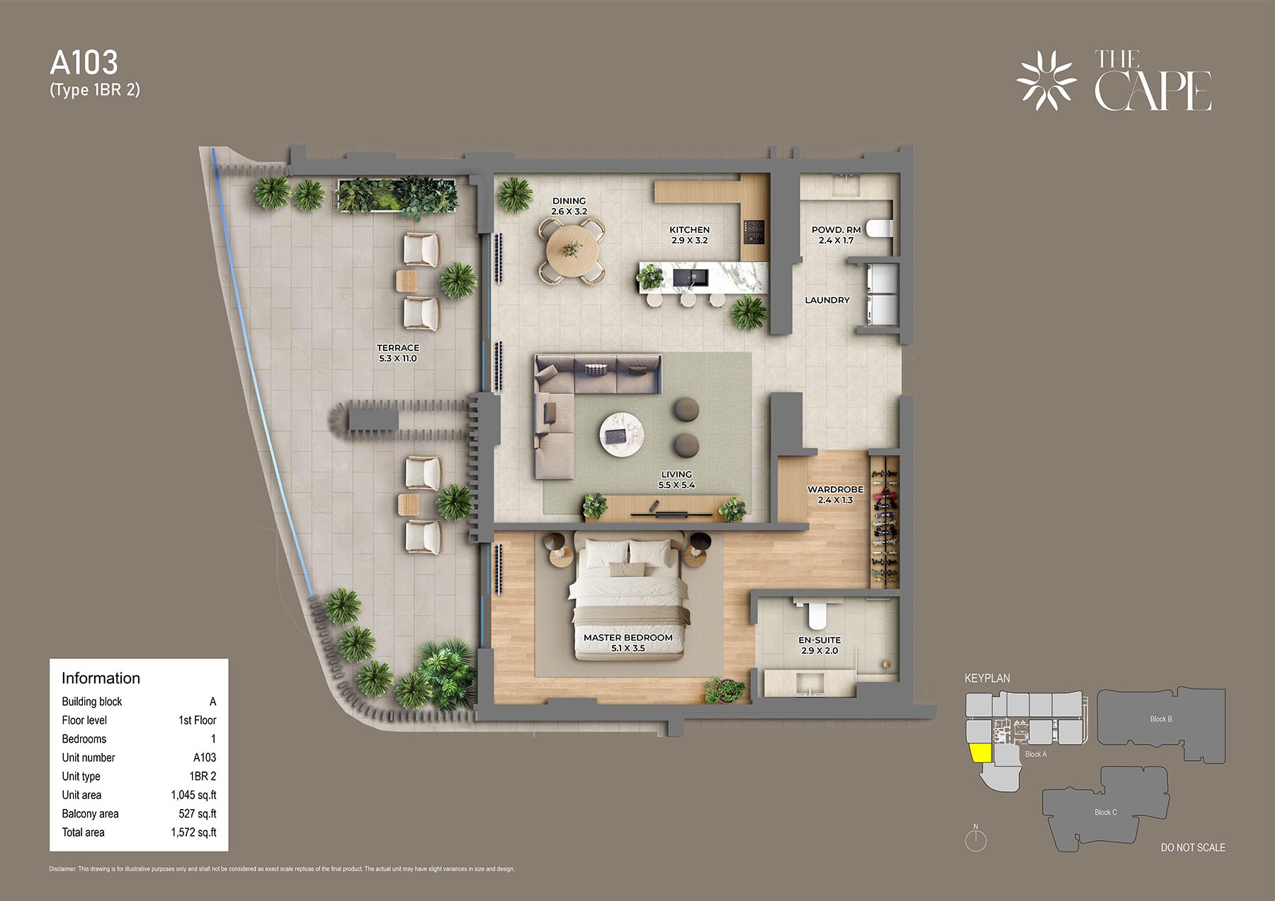 The Cape at Al Barari floor plan 1