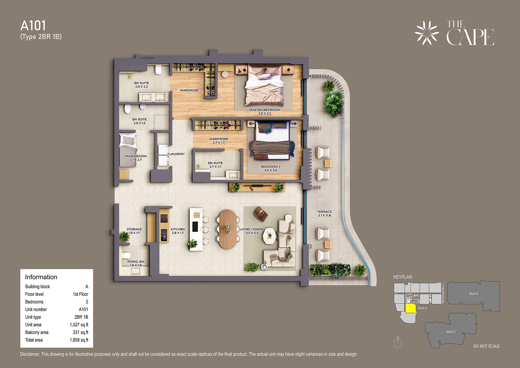 The Cape at Al Barari floor plan 2