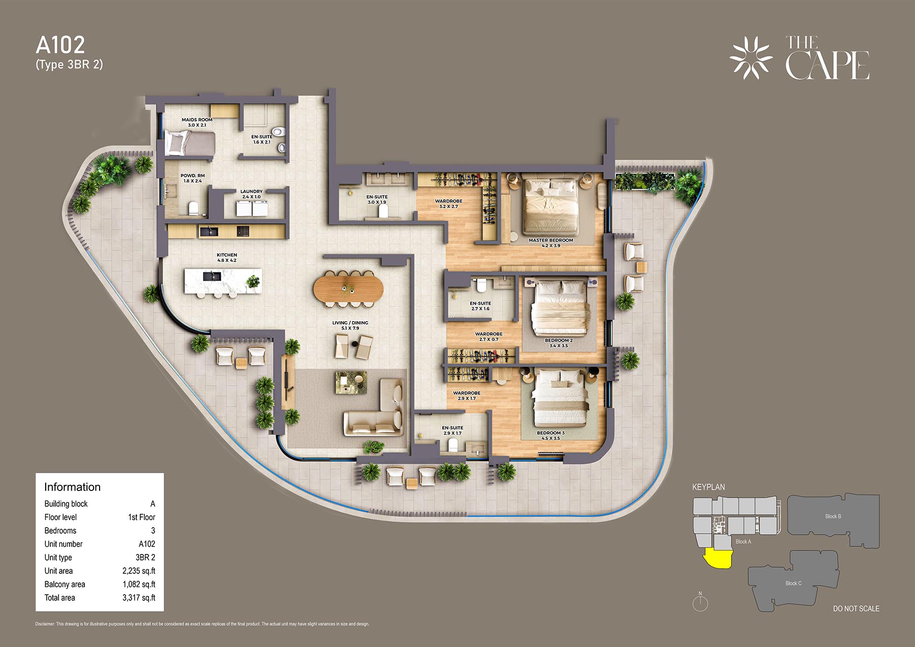 The Cape at Al Barari floor plan 3