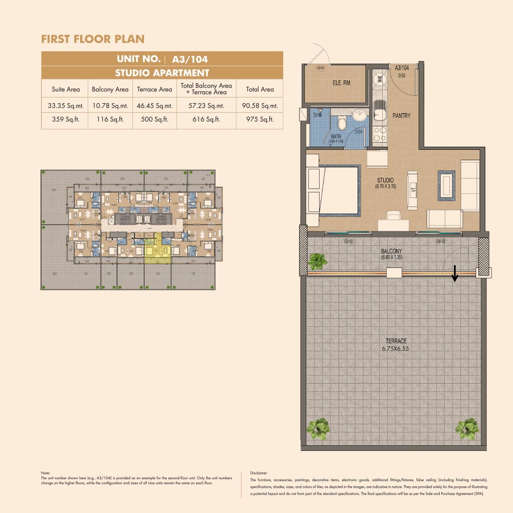 Purvanchal Triana Residences floor plan 1