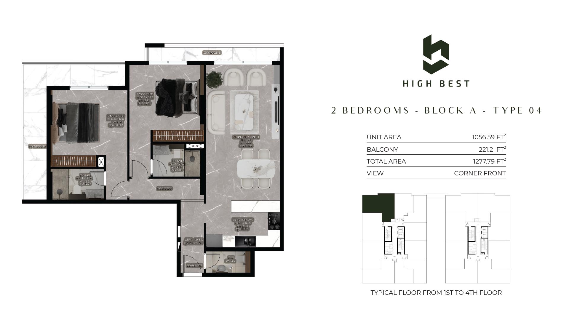 High Best Tower at MBR City floor plan 2