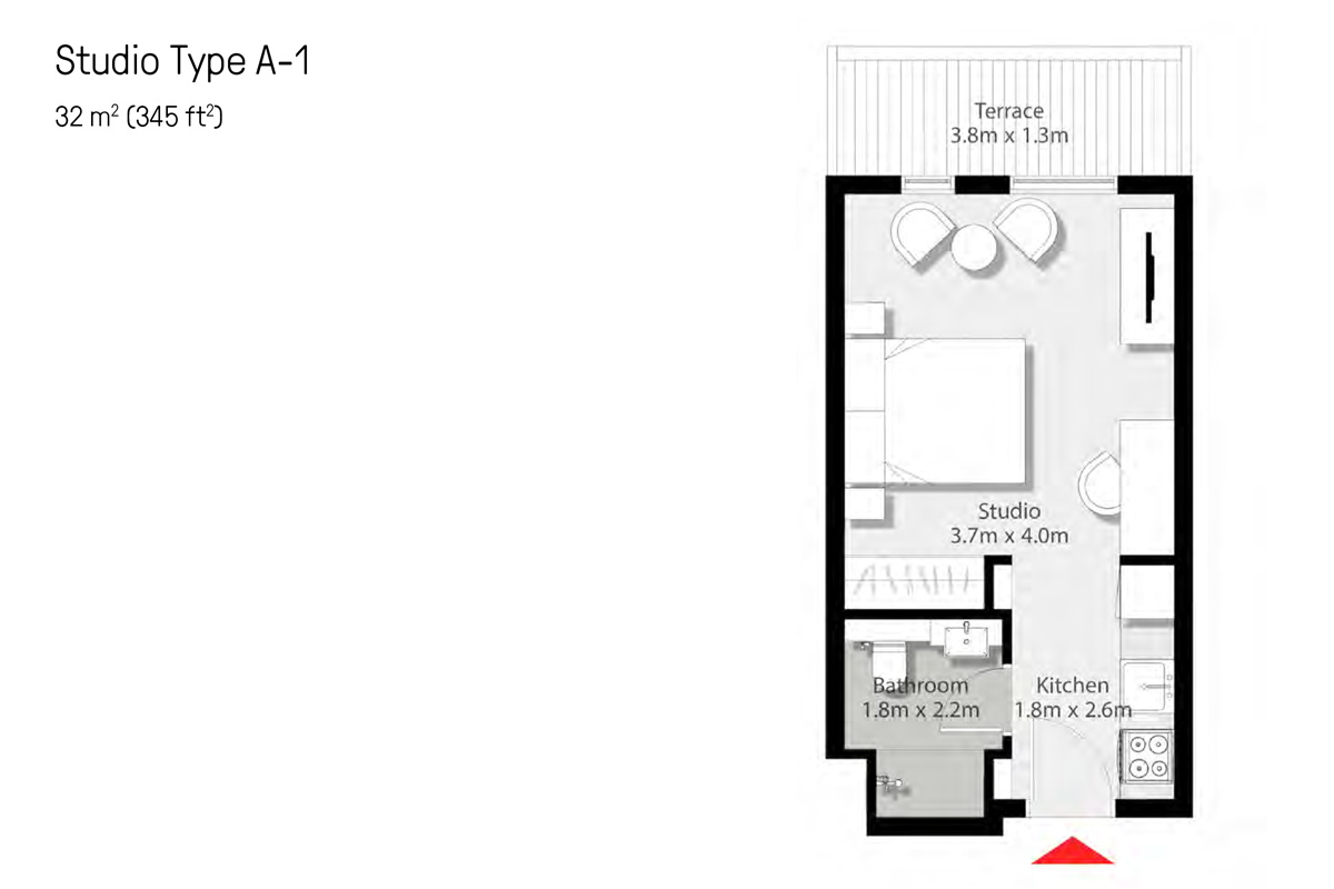 The Solo Apartments floor plan 1