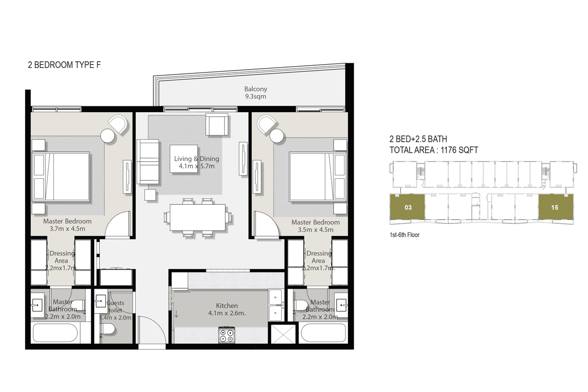 Rehan Apartments floor plan 2