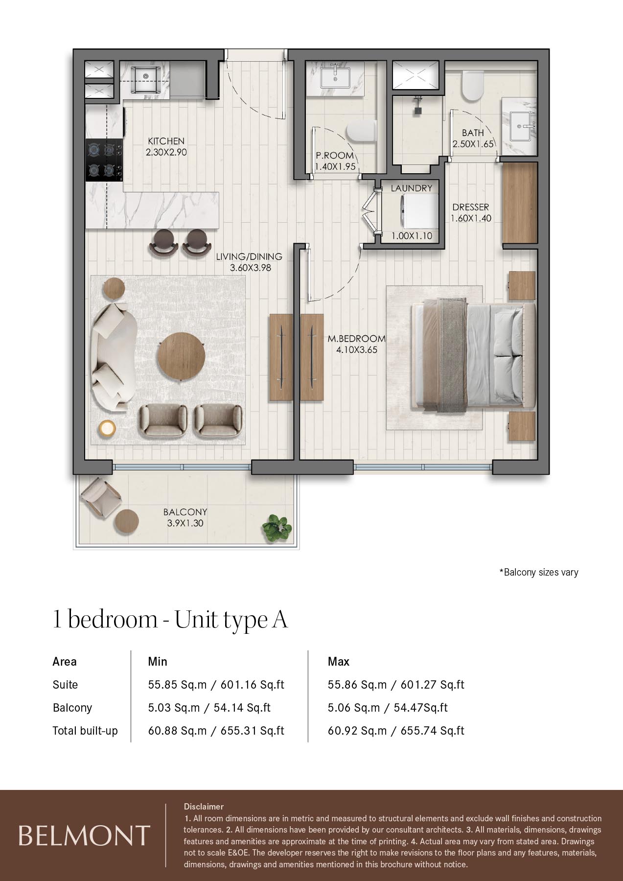 Belmont at Town Square floor plan 1
