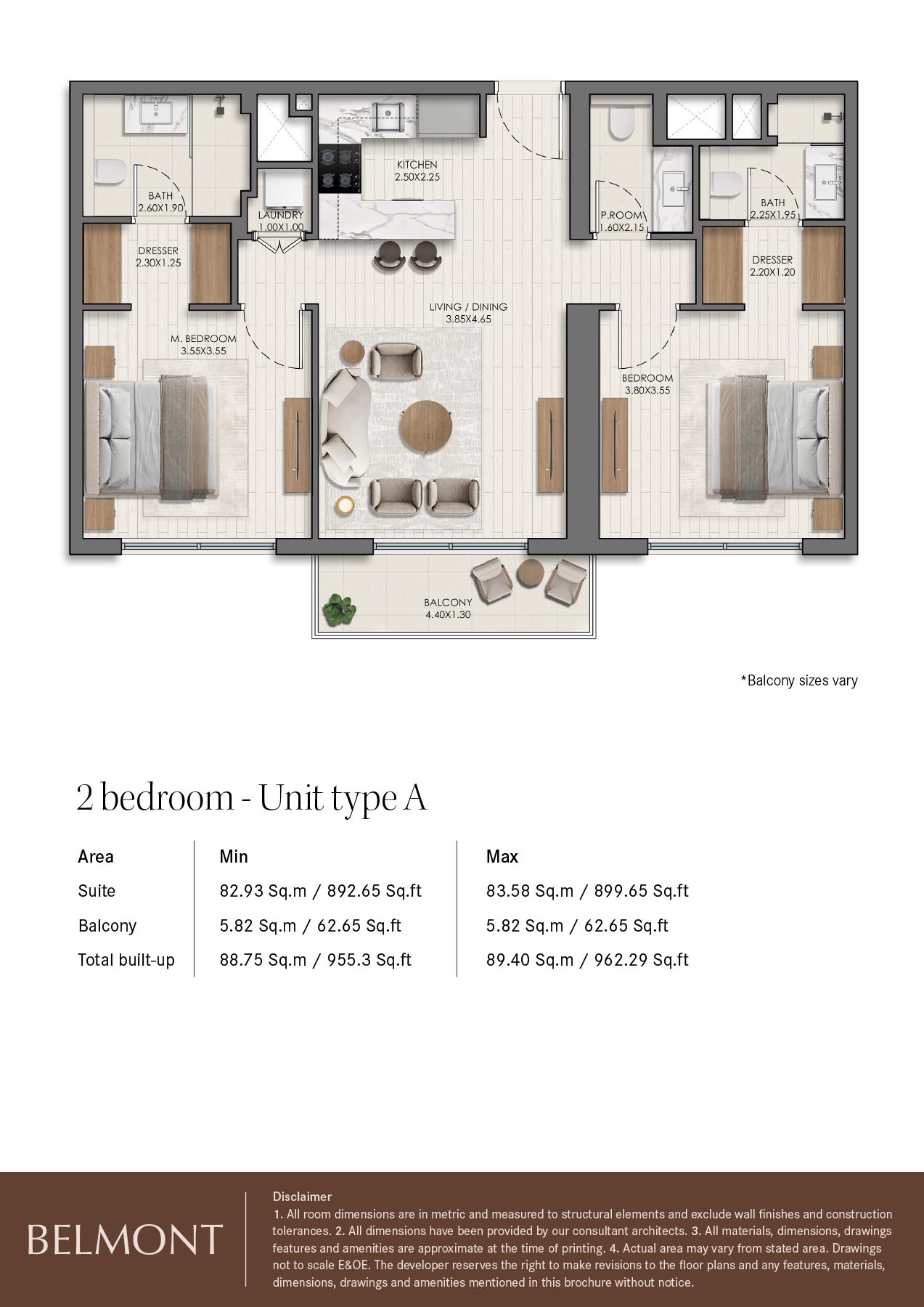 Belmont at Town Square floor plan 2