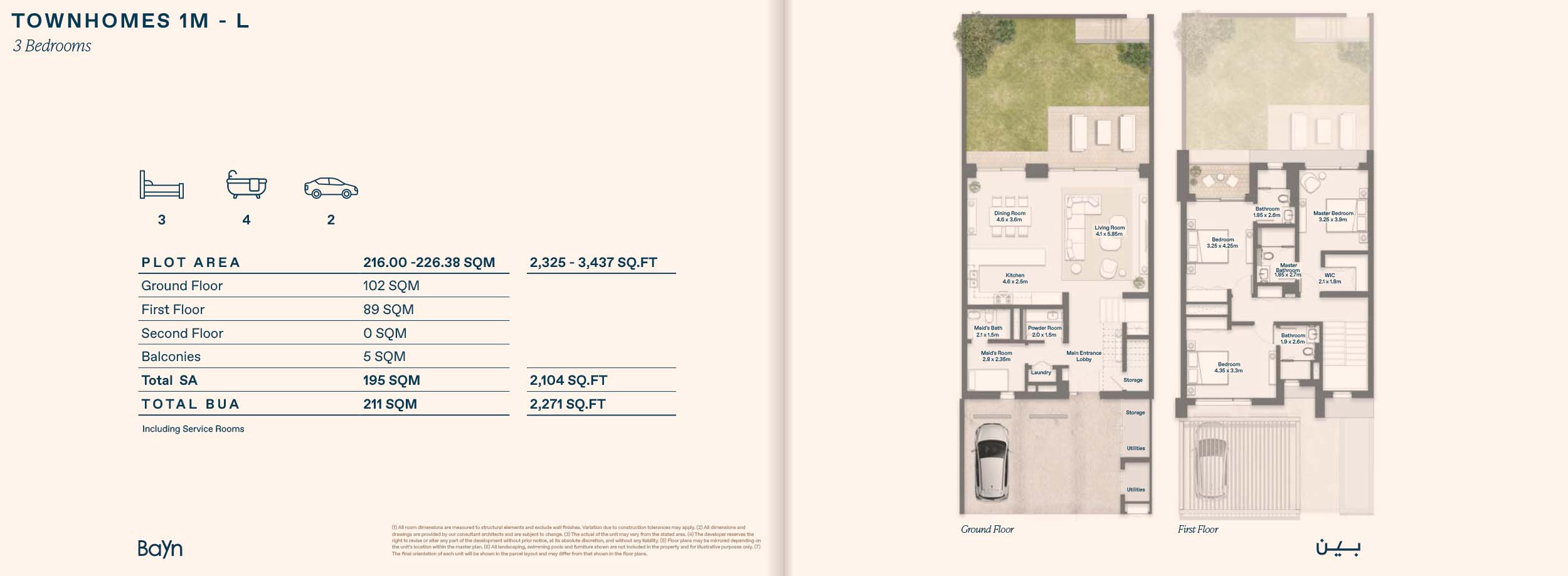 Views 3 at Bayn floor plan 1