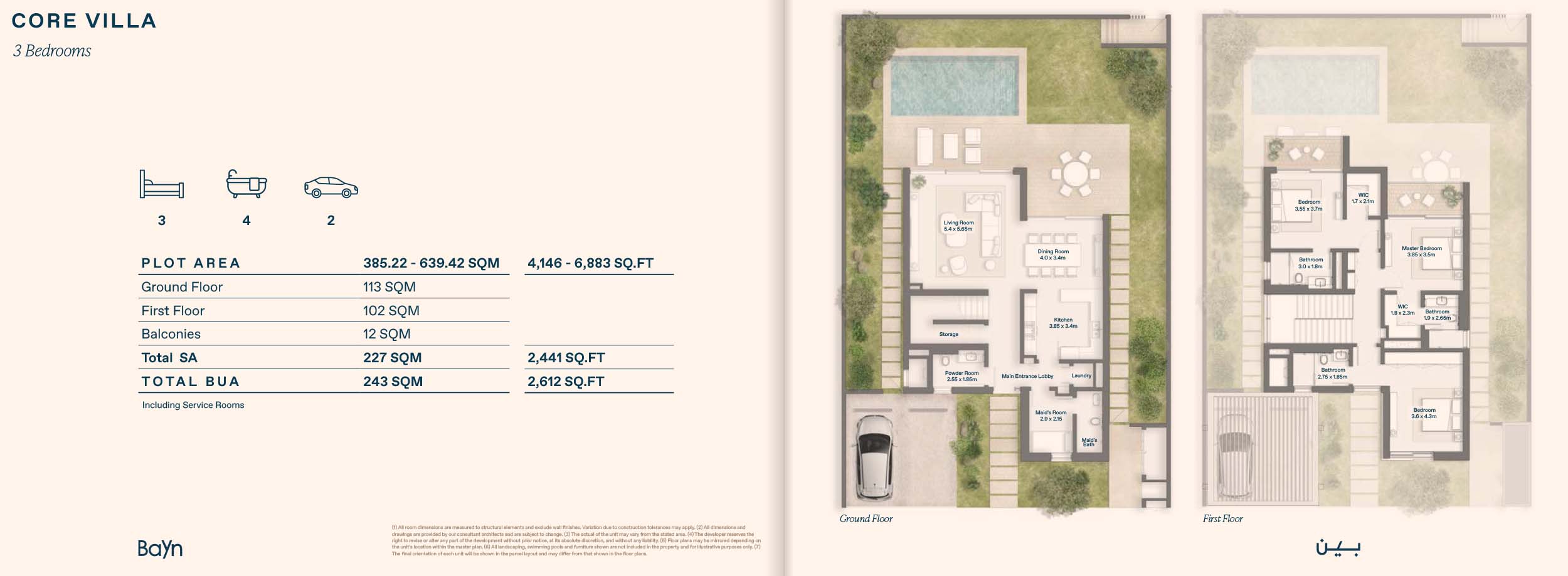 Views 3 at Bayn floor plan 2