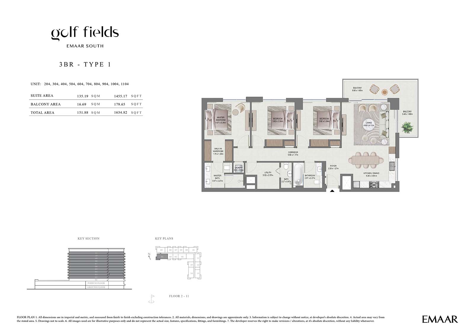 Golf Field at Emaar South floor plan 3
