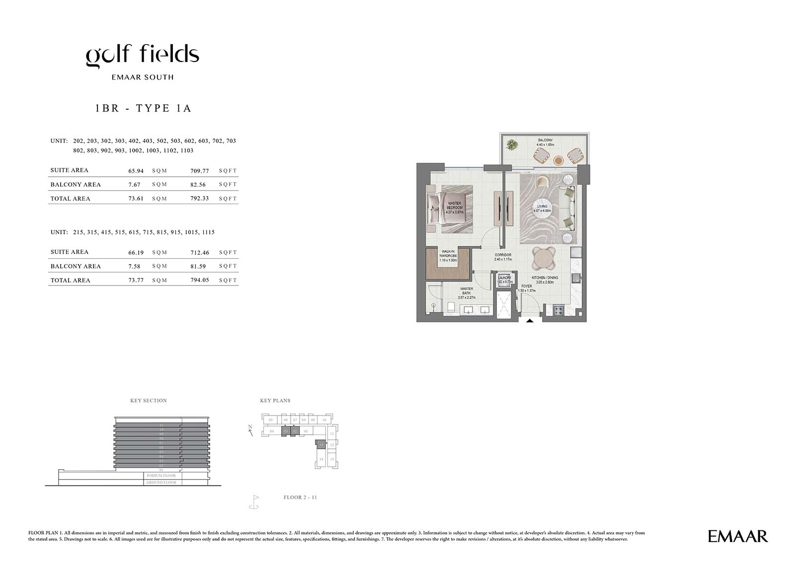 Golf Field at Emaar South floor plan 1