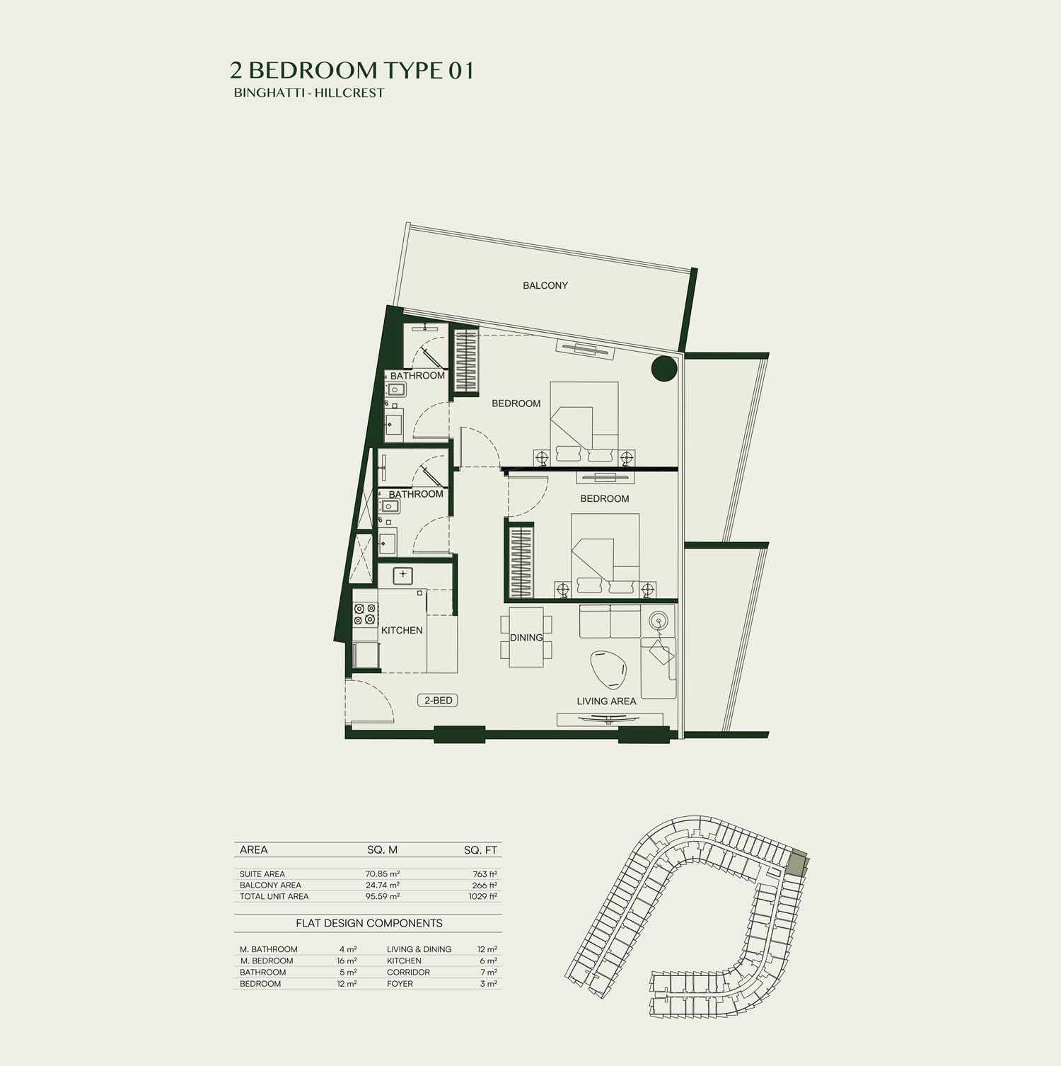 Binghatti Hillcrest floor plan 4