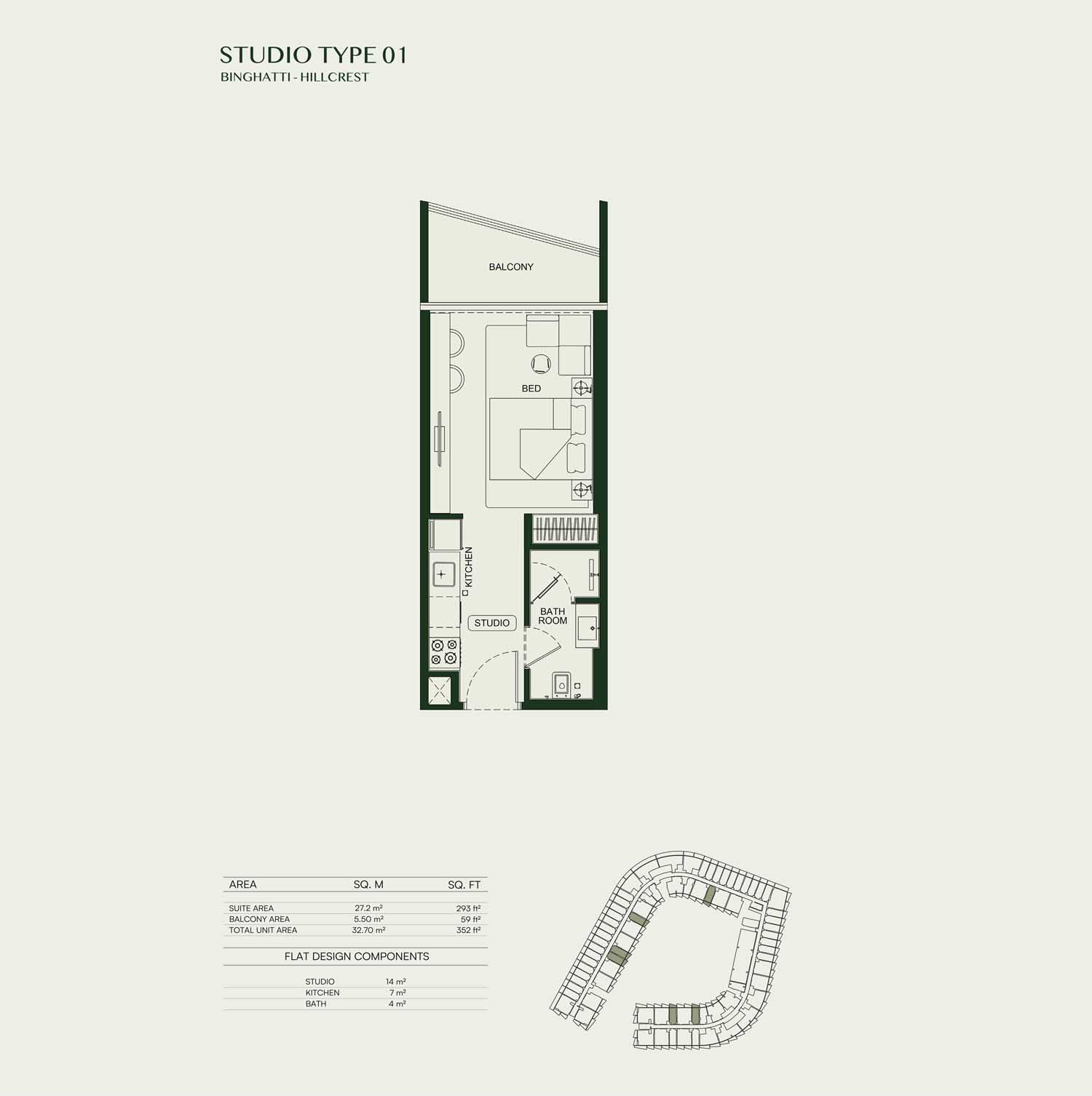 Binghatti Hillcrest floor plan 1