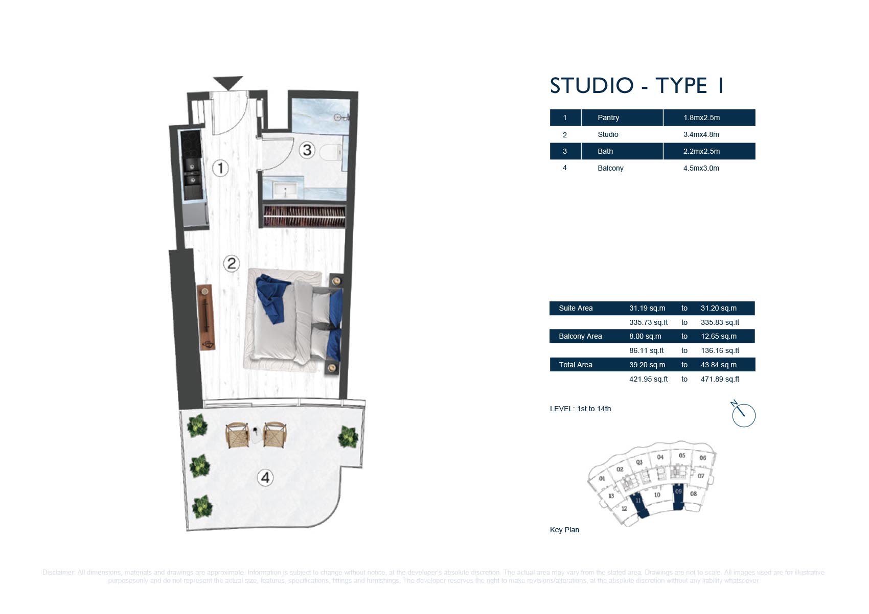 Radisson Blu Residences RAK Central floor plan 1
