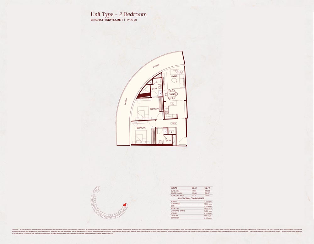 Binghatti Skyflame floor plan 3
