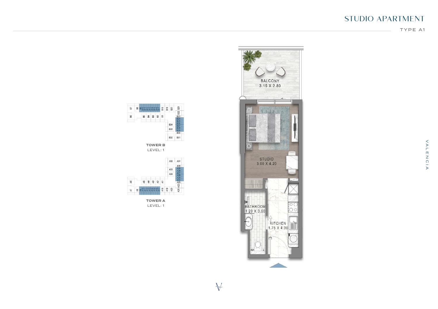 Valencia at Damac Lagoons floor plan 1