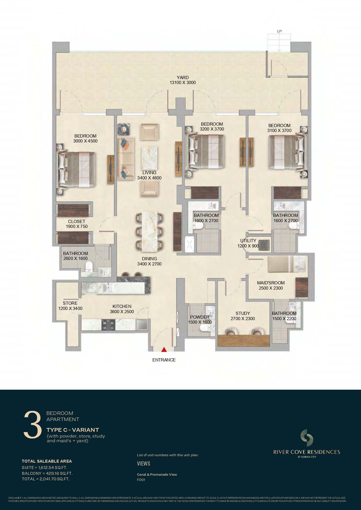 River Cove Residences at Sobha City floor plan 4