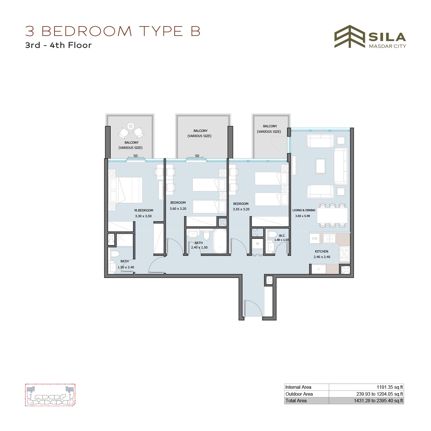 SILA at Masdar City floor plan 3