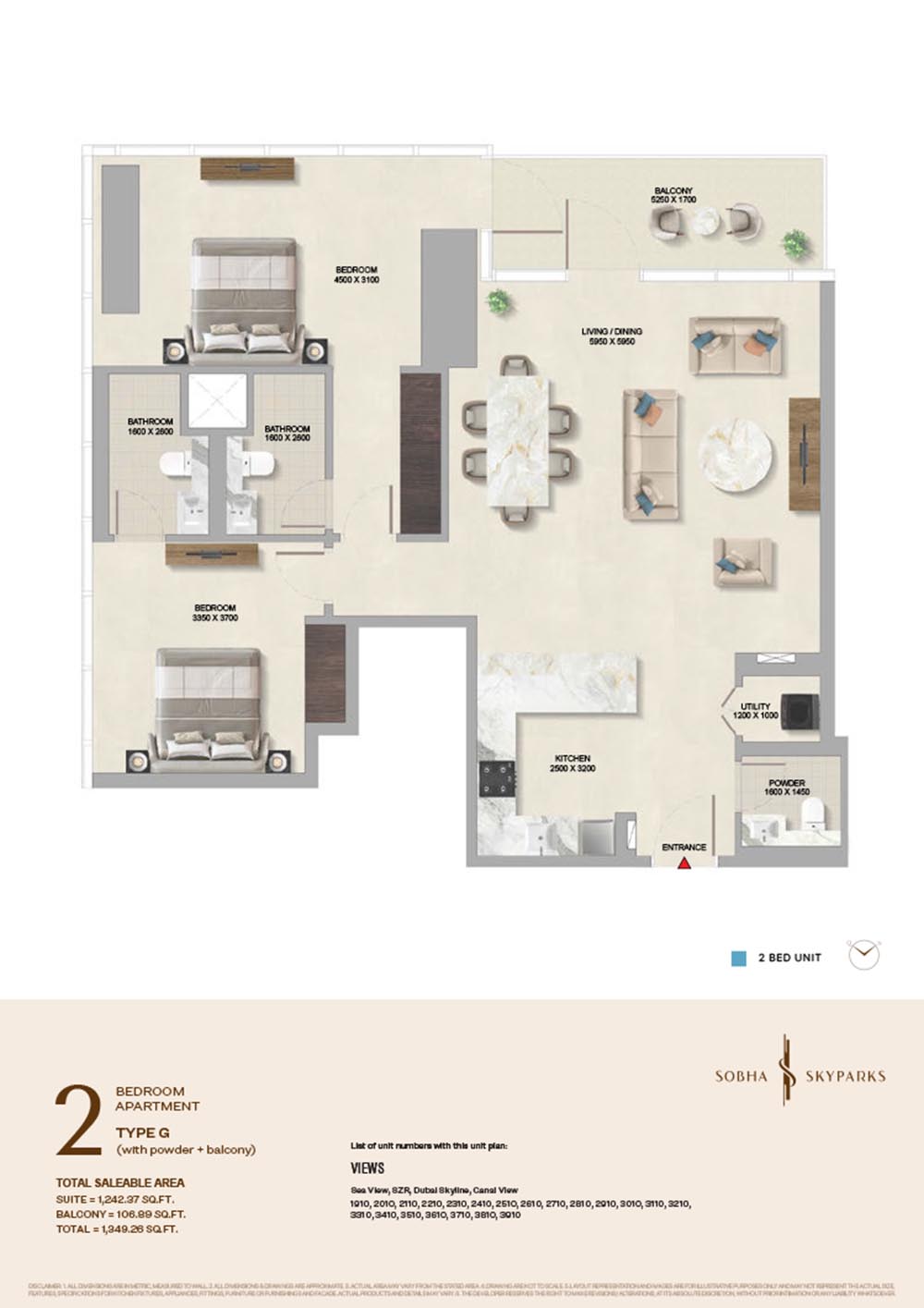 Sobha Skyparks floor plan 3