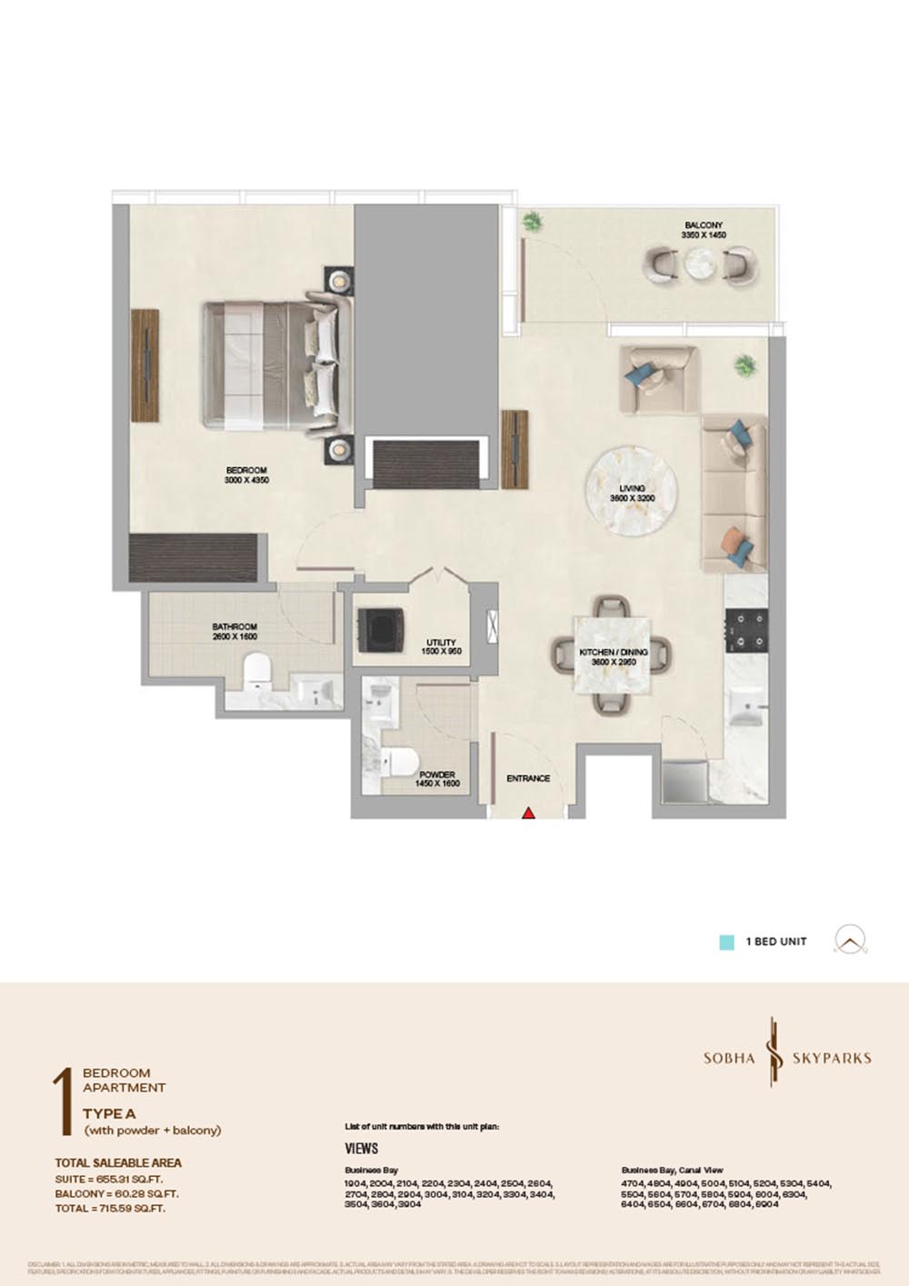 Sobha Skyparks floor plan 1