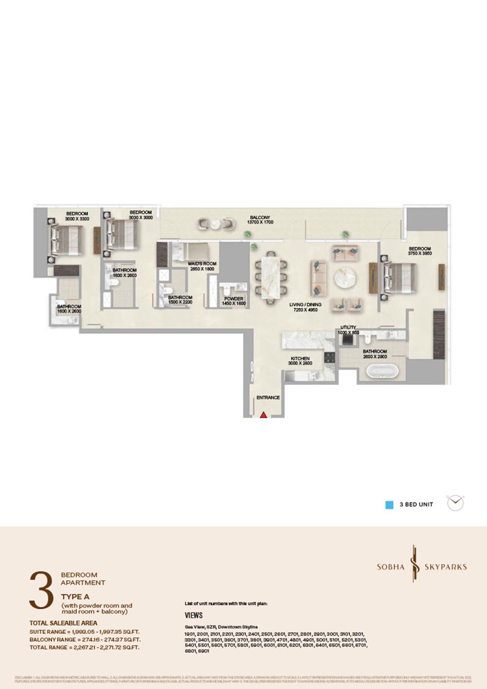 Sobha Skyparks floor plan 4