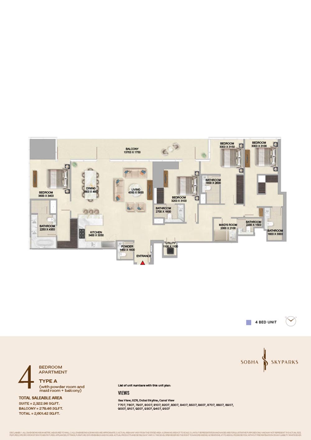 Sobha Skyparks floor plan 5