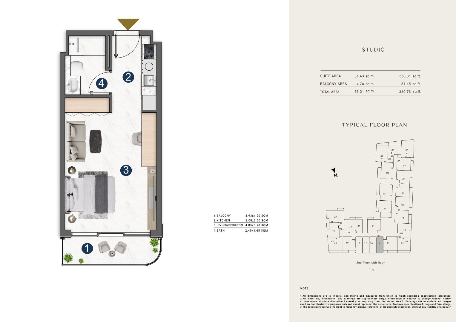 Omya Residences at Wasl Gate floor plan 1