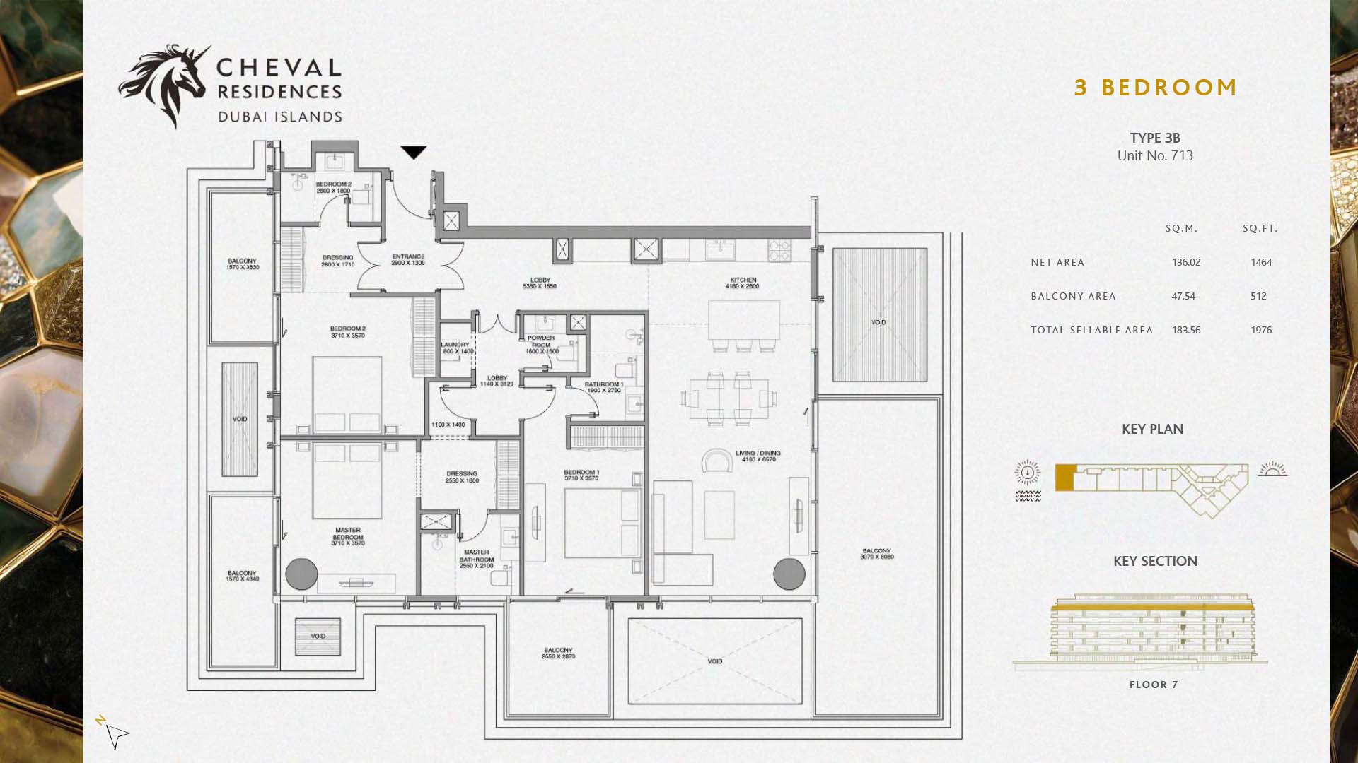 Cheval Residences at Dubai Islands floor plan 3