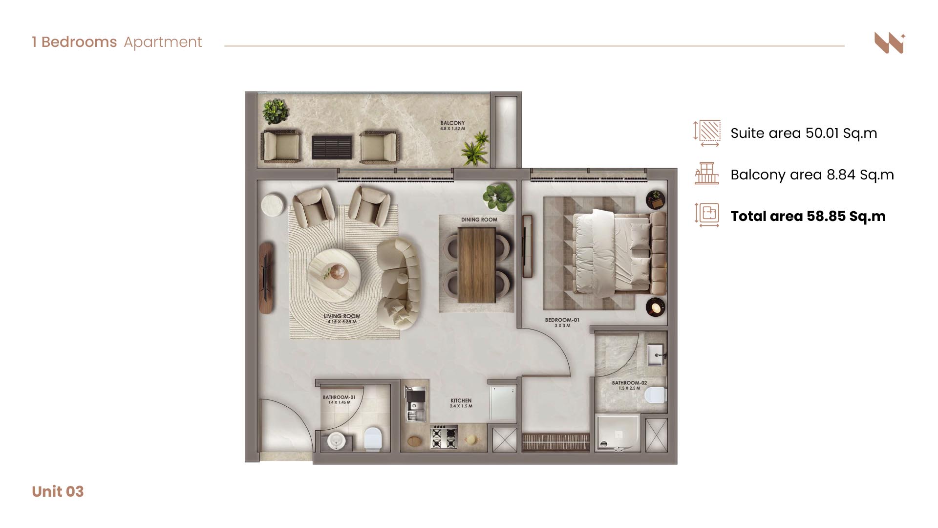 Serra Residence at Liwan floor plan 1