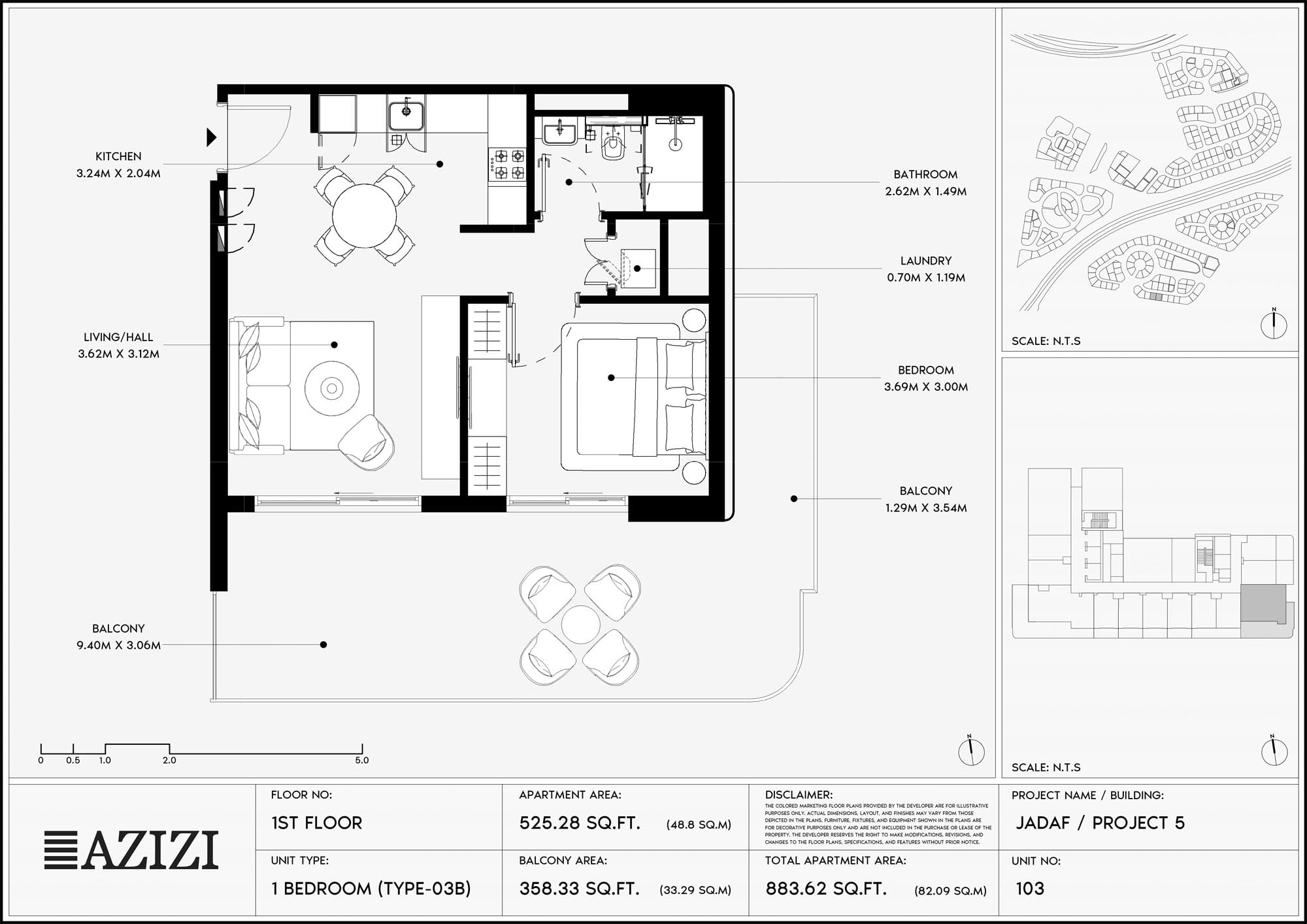 Azizi Leily at Al Jaddaf floor plan 2