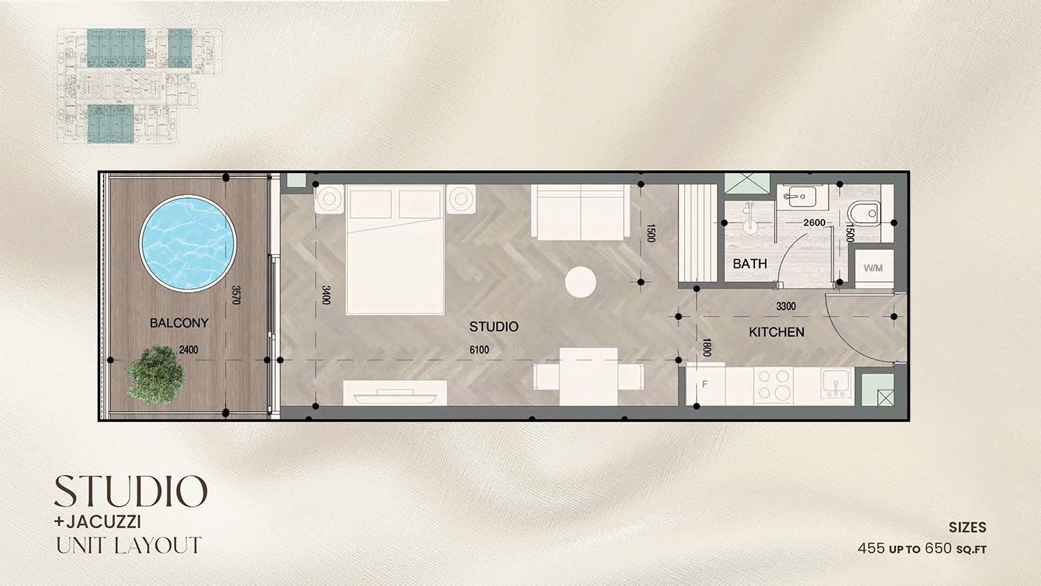 Sky Line at DLRC floor plan 1