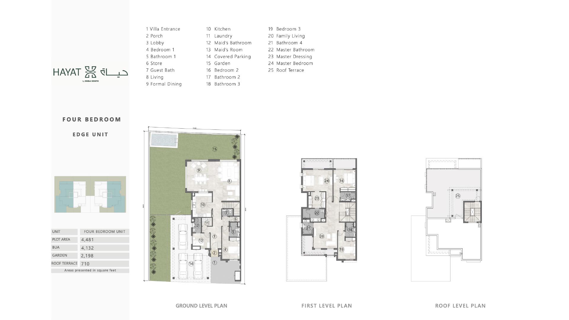 Hayat 6 by Dubai South floor plan 1