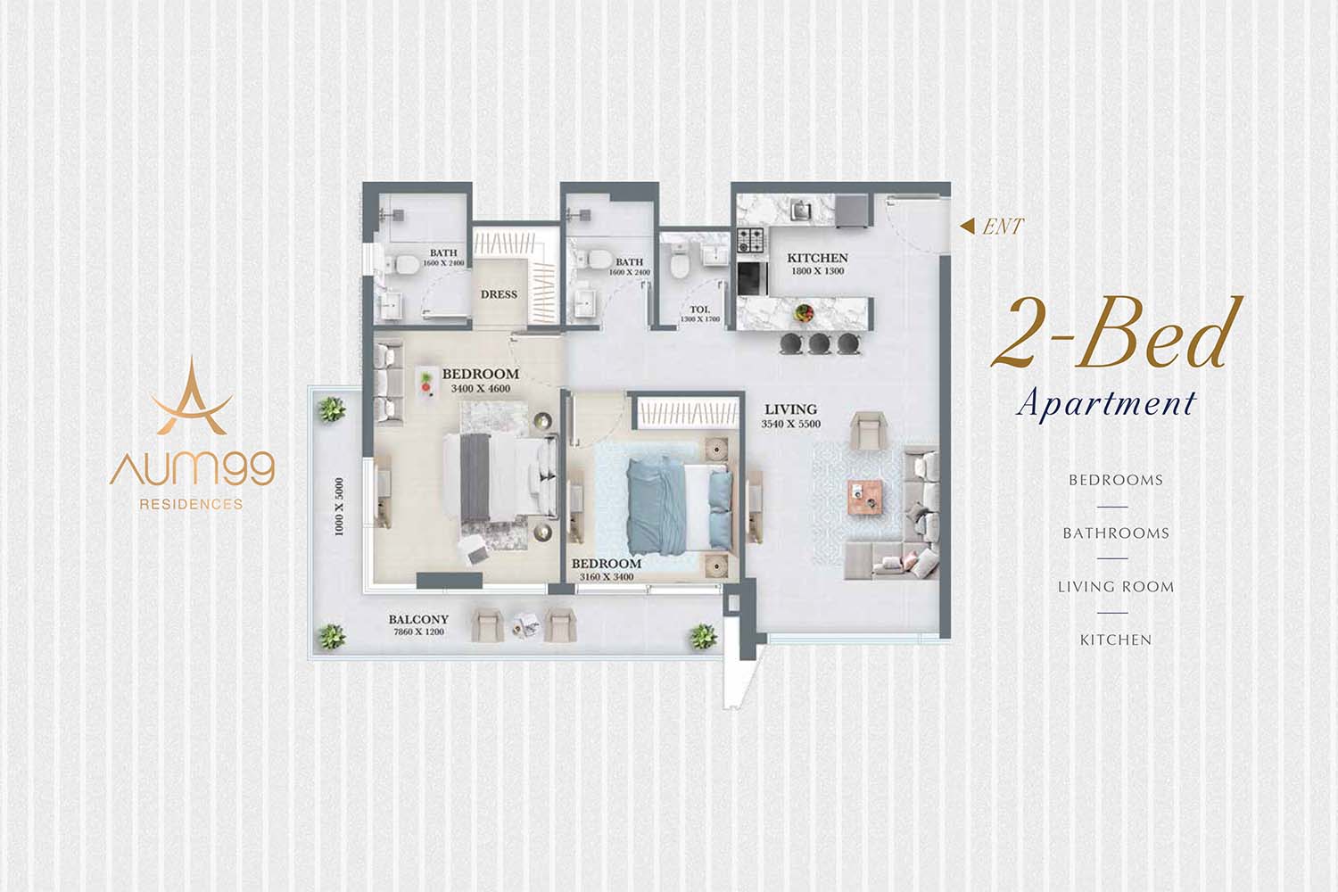 AUM 99 Residences at DLRC floor plan 3