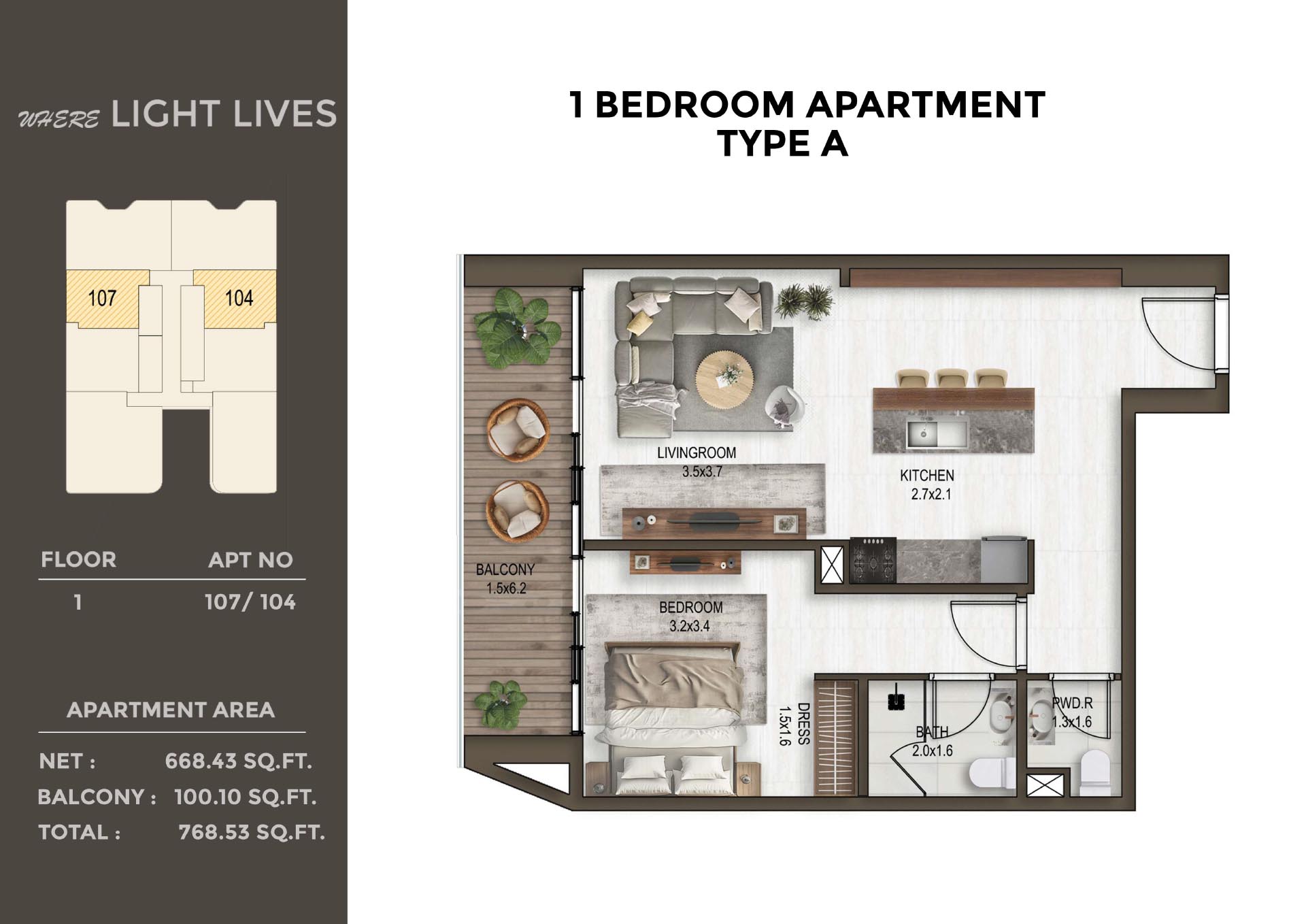Noore at Meydan floor plan 1