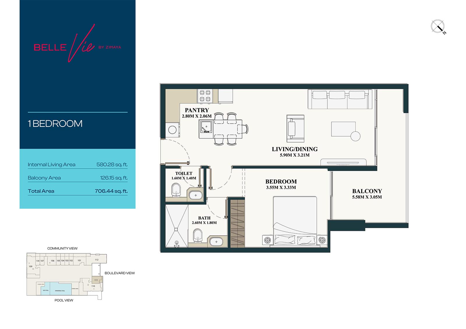 Belle Vie at Dubai Silicon Oasis floor plan 2