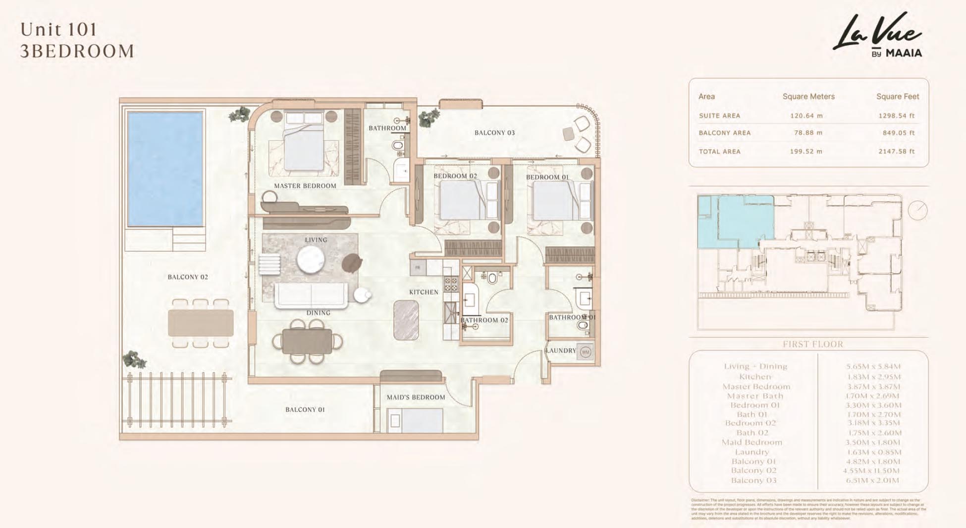 La Vue by Maaia floor plan 3