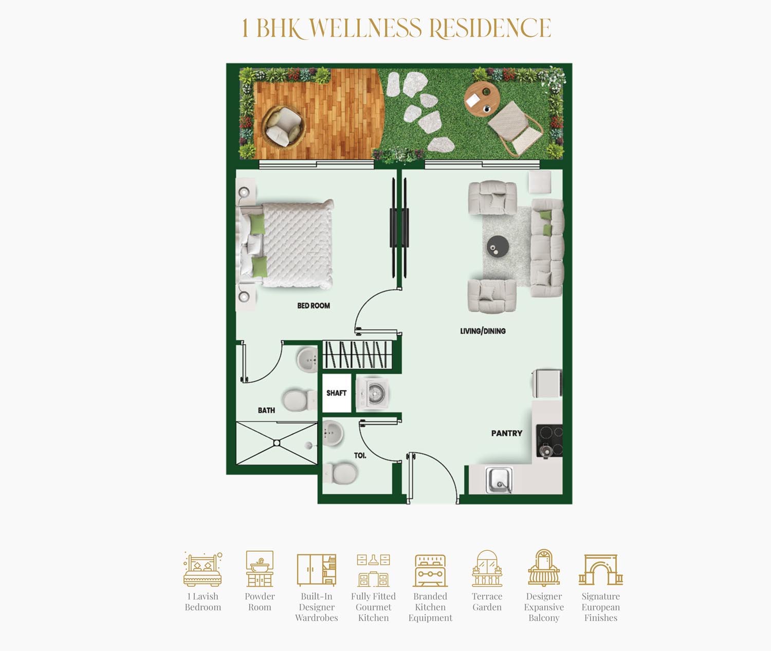 Vincitore Wellness Estate at Majan floor plan 1