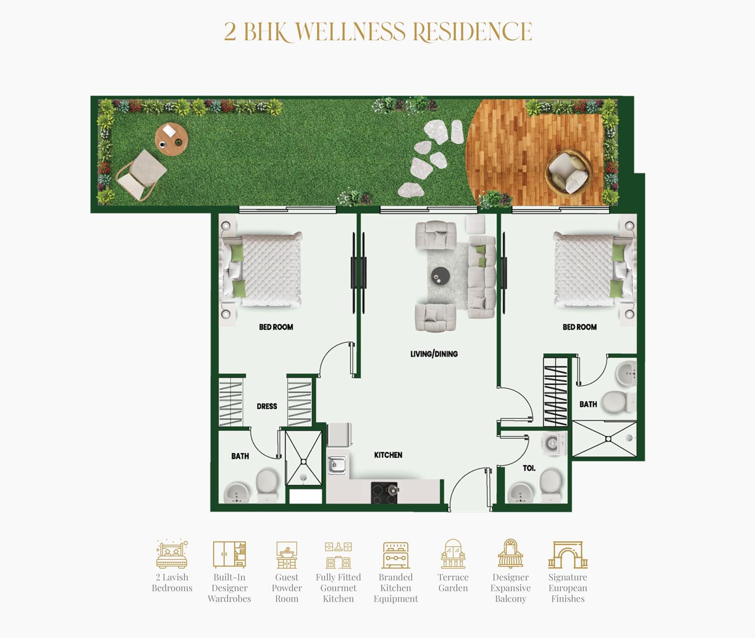 Vincitore Wellness Estate at Majan floor plan 3