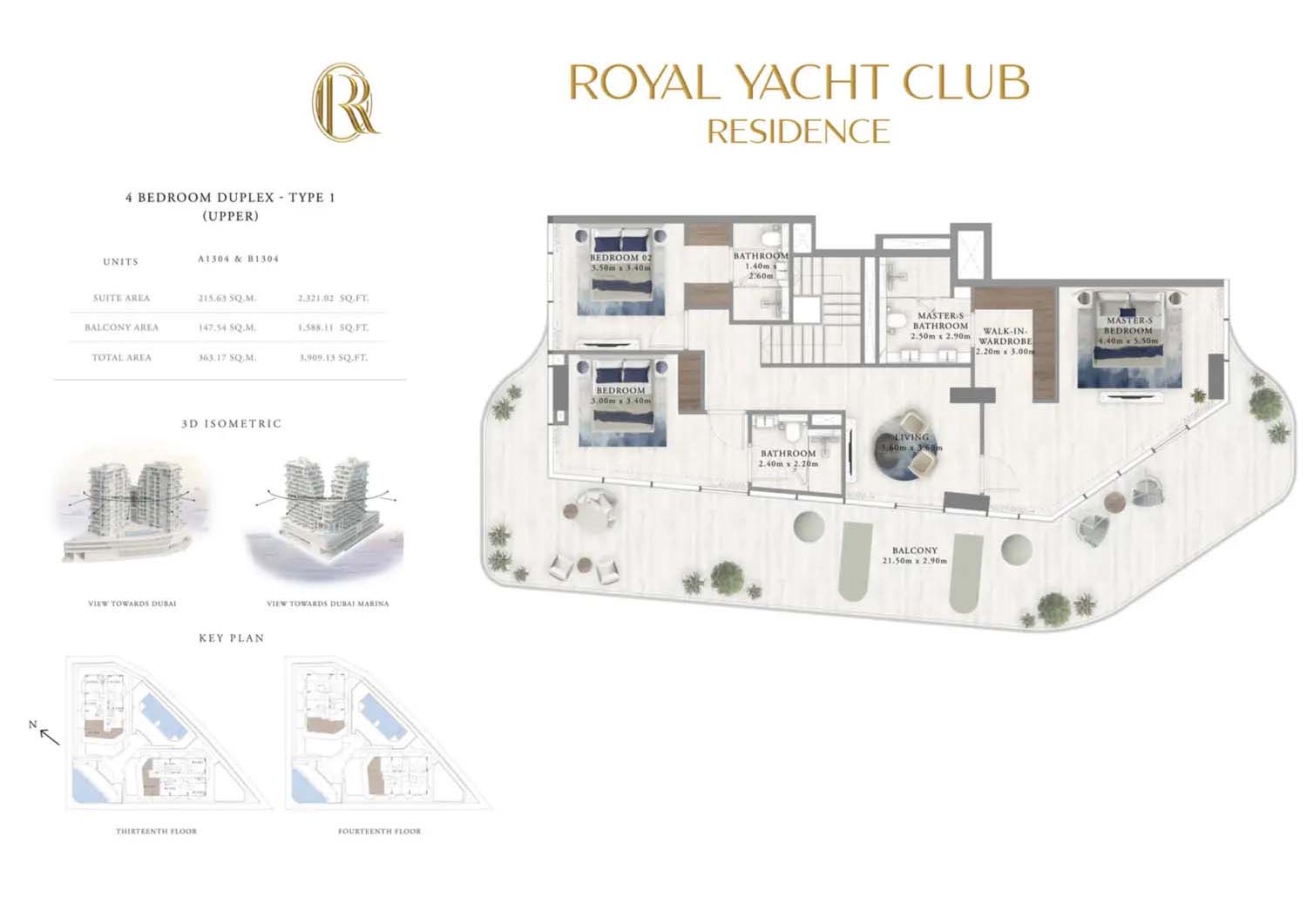 Royal Yacht Club Residence at Dubai Islands floor plan 4